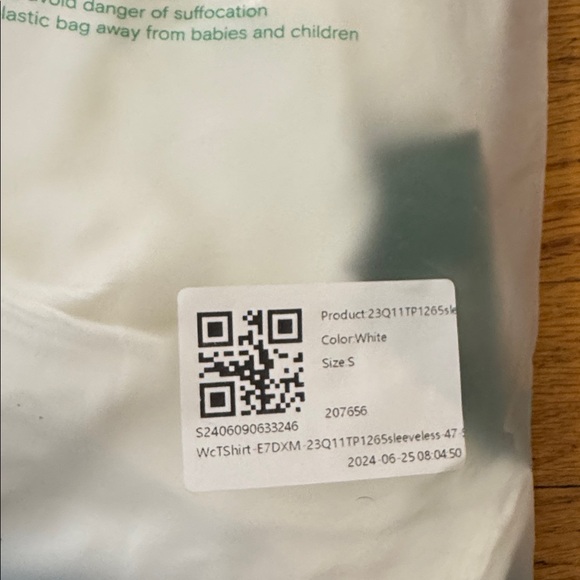 Halara Sleeveless White Turtleneck Top Ribbed Knit High Collar Casual T-Shirt S - Picture 7 of 8